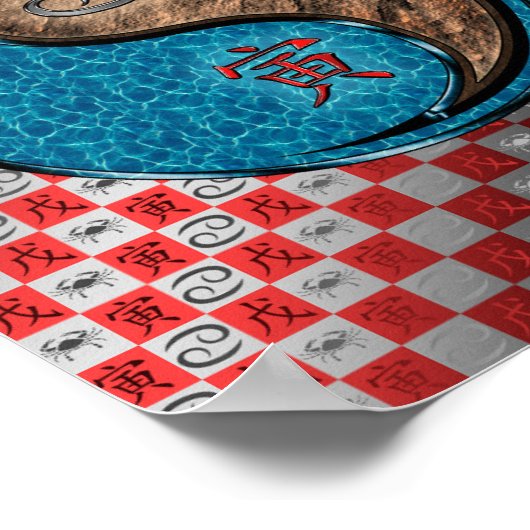 Krebs und Erdiger Poster (Ecke)