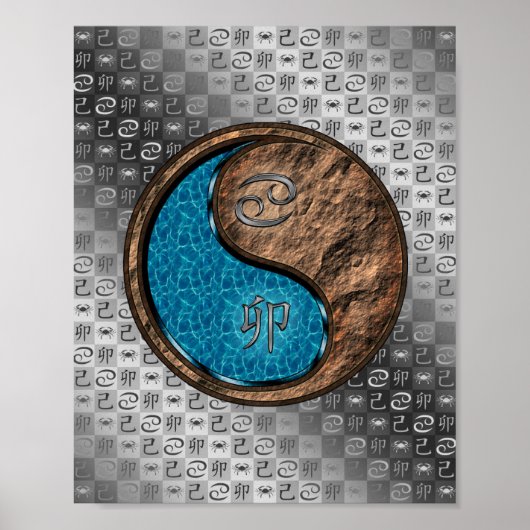 Krebs und Erdkaninchen Poster (Vorne)