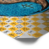 Krebs und Erdpferd Poster (Ecke)