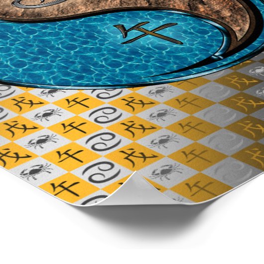 Krebs und Erdpferd Poster (Ecke)