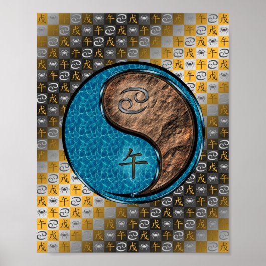 Krebs und Erdpferd Poster (Vorne)