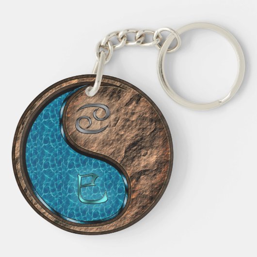 Krebs und Erdschlange Schlüsselanhänger (Rückseite)