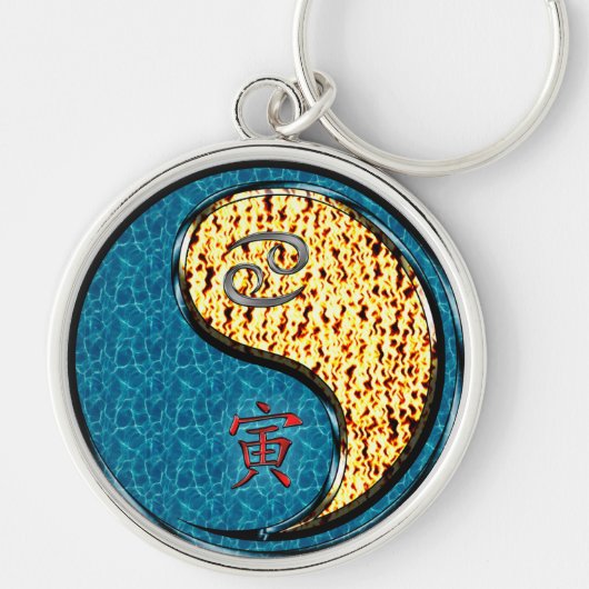 Krebs und Feuer Schlüsselanhänger (Vorne)