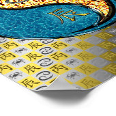 Krebs- und Feuerdrache Poster (Ecke)