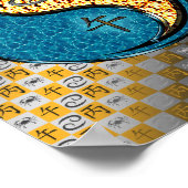 Krebs und Feuerpferd Poster (Ecke)