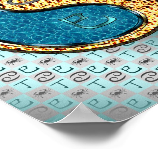 Krebs und Feuerschlange Poster (Ecke)