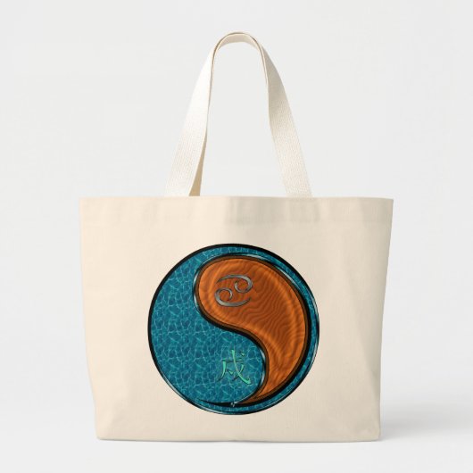 Krebs und Holzhund Jumbo Stoffbeutel (Vorne)