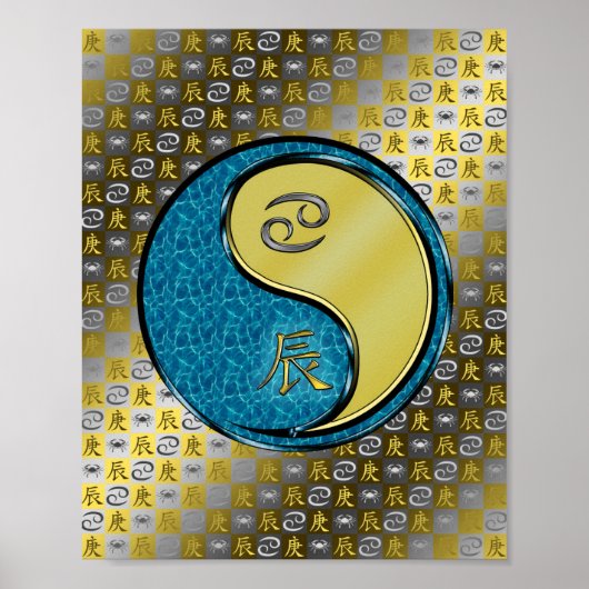 Krebs und Metalldrache Poster (Vorne)