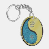 Krebs und Metallkaninchen Schlüsselanhänger (Vorderseite links)