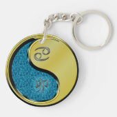 Krebs und Metallkaninchen Schlüsselanhänger (Rückseite)