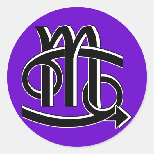 Krebs- und Scorpio-Partner bw. Runder Aufkleber (Vorderseite)