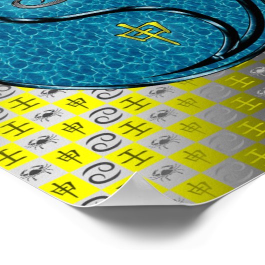 Krebs- und Wasseraffe Poster (Ecke)