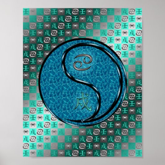 Krebs und Wasserhund Poster (Vorne)