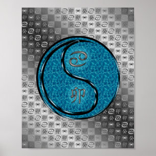 Krebs und Wasserkaninchen Poster