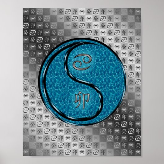 Krebs und Wasserkaninchen Poster (Vorne)