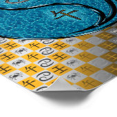 Krebs und Wasserpferd Poster (Ecke)