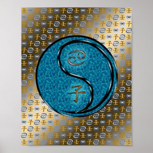 Krebs- und Wasserratte Poster