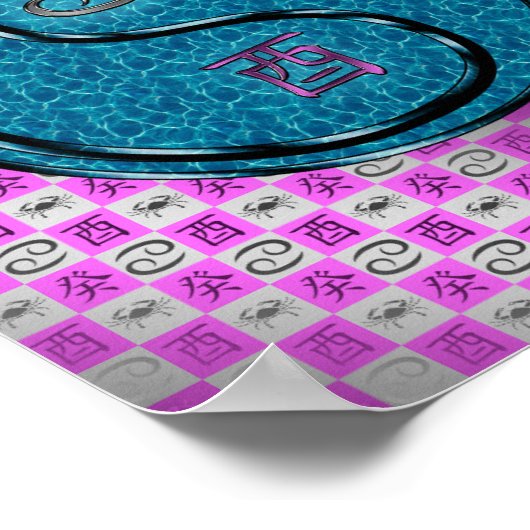 Krebs- und Wasserrooster Poster (Ecke)