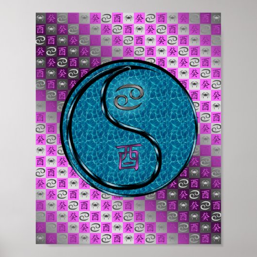 Krebs- und Wasserrooster Poster (Vorne)