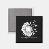 Krebs Volleyball Mama Oma Pink Ribbon Magnet (Vorderseite/Rückseite)