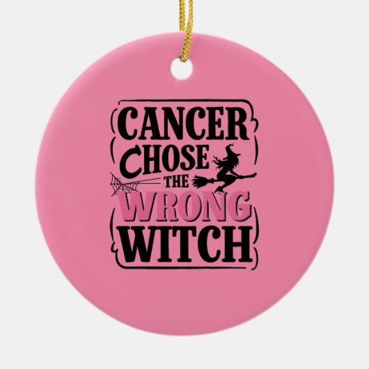 Krebs wählt das falsche HexenHalloween-Bewusstsein Keramik Ornament (Vorne)