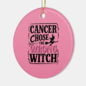Krebs wählt das falsche HexenHalloween-Bewusstsein Keramik Ornament (Links)
