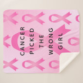 Krebs wählte das falsche Girl Pink Zitat aus Sherpadecke (Vorderseite (Horizontal))