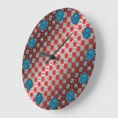 Krebs & Wasser-Tiger Große Wanduhr (Winkel)