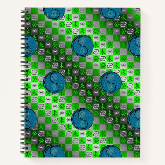 Krebs & Wasser Ziege Spiralblock Notizblock (Vorderseite)