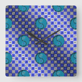 Krebs & Wasserbüffel Quadratische Wanduhr