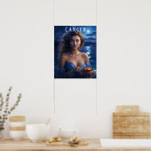 Krebs Weibliches astrologisches Poster (Küche)