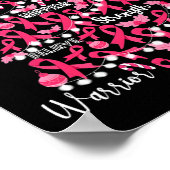 Krebs Weihnachtsbaum Pink Ribbon Kampf Bewusstsein Poster (Ecke)