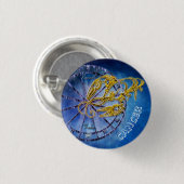 Krebs Zodiac Astrologie Design Horoskop Button (Vorne & Hinten)