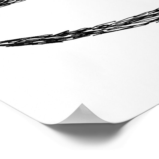 Krebs. Zodiac Astrologie Zeichen. Schwarz. Poster (Ecke)