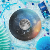 Krebs Zodiac Astrologisches Zeichen - Mondmond Lun Pappteller (Party)