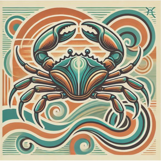 Krebs Zodiac Custom-Cut Vinyl Sticker (Vorderseite)