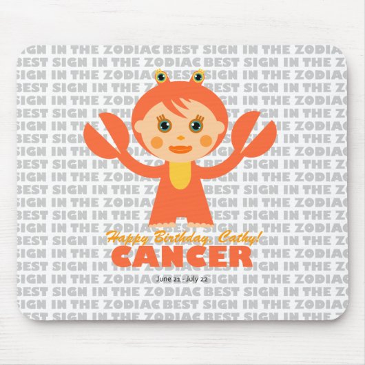 Krebs Zodiac für Kinder Mousepad (Vorne)
