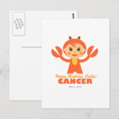 Krebs Zodiac für Kinder Postkarte (Vorne/Hinten)