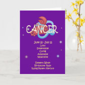 Krebs Zodiac Geburtstag Karte (Gelbe Blume)