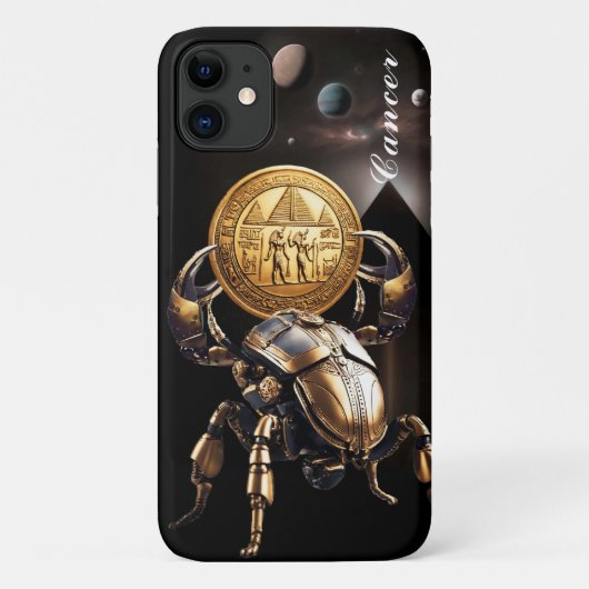 Krebs, Zodiac, Gold, Geburt, Design, hübsch Case-Mate iPhone Hülle (Rückseite)
