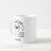 Krebs Zodiac-Horoskop-Individuelle Name Kaffeetasse (Vorderseite Links)