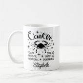 Krebs Zodiac-Horoskop-Individuelle Name Kaffeetasse (Links)