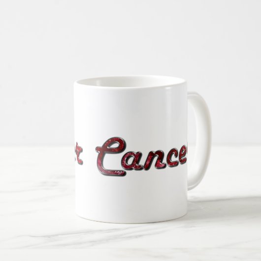 Krebs Zodiac in Ruby Gemstone Kaffeetasse (VorderseiteRechts)