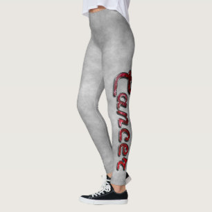 Krebs Zodiac in Ruby Gemstone Leggings