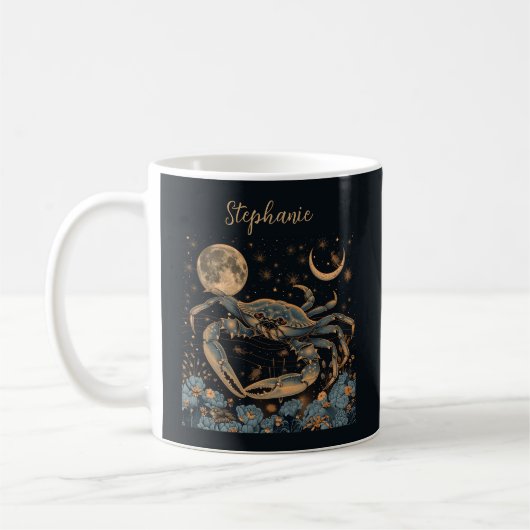 Krebs Zodiac Krebs Horoskop Signieren Kaffeepause  Kaffeetasse (Links)