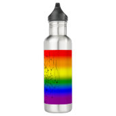 Krebs Zodiac LGBTQ Pride Rainbow Astrologie Design Edelstahlflasche (Rechts)