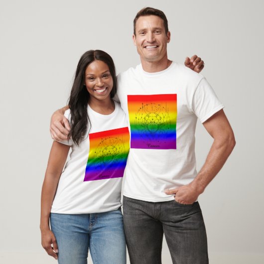 Krebs Zodiac LGBTQ Pride Rainbow Astrologie Design T-Shirt (Unisex)