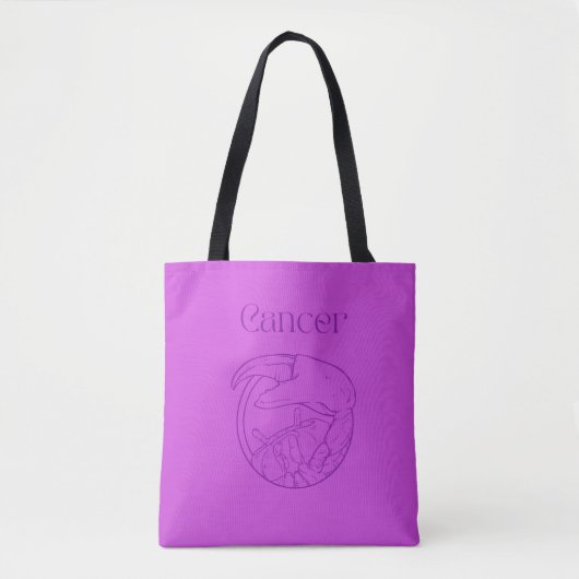 Krebs Zodiac Lilac Tote Bag Tasche (Vorderseite)