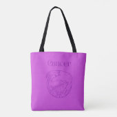 Krebs Zodiac Lilac Tote Bag Tasche (Rückseite)