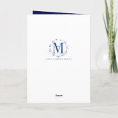 Krebs Zodiac Navy & Gold Monochrome Geburtskarte Karte (Rückseite)